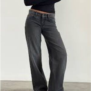 Motel Rocks Black Boyfriend Jeans Relaxed Fit